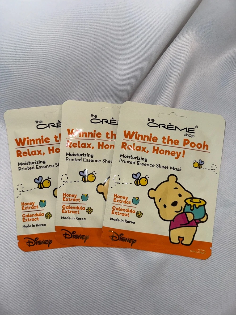 Disney Winnie the Pooh Relaxing Honey Sheet Masks - 3 Masks